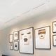 LED track light / round / steel / glass