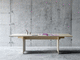 contemporary table / oak / larch / rectangular