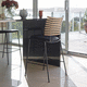 contemporary bar chair / indoor / fabric / leather