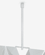 brushed stainless steel ceiling suspension system / aluminium / floating / for office