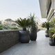 concrete garden pot / floor / round / commercial