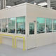 removable partition / modular / glass / steel