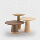 contemporary coffee table / solid wood / round / home