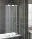 folding bath screen / tempered glass / frameless