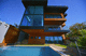 strip cladding / iroko / FSC certified / ribbed