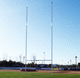 socketed rugby post / aluminum / white / painted