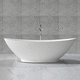 oval bathtub / free-standing / for homes / acrylic resin