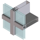 stick system curtain wall / insulated glass panel / aluminum and glass / high-resistance