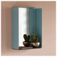 wall-mounted mirror / contemporary / rectangular / steel