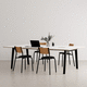 workstation desk / free-standing / 4 person / contemporary