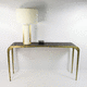 contemporary sideboard table / shagreen / brass base / rectangular
