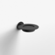 wall-mounted soap dish / metal / black