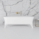 free-standing bathtub / composite / stone resin / contemporary