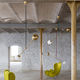 pendant lamp / brass / polished brass / glass