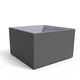 COR-TEN® steel planter / galvanised steel / square / contemporary