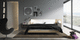 double bed / contemporary / upholstered / with headboard