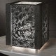 table lamp / concrete / glass / stainless steel