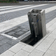 ground unit bollard / retractable / stainless steel / water supply