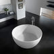 round bathtub / free-standing / stone resin / white