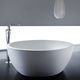 round bathtub / free-standing / stone resin / white