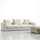 contemporary sofa / fabric / leather / with removable cover