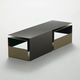 contemporary coffee table / sheet metal / rectangular / outdoor