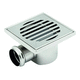 stainless steel floor drain / bathroom / grated / vertical