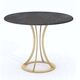contemporary table / iron / iron base / round