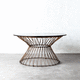 contemporary coffee table / glass / steel / round