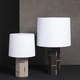 table lamp / leather / contemporary / wireless