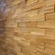 wooden wall cladding / interior / textured / brown