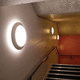contemporary wall light / indoor / polycarbonate / round