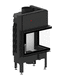 wood-burning fireplace / free-standing / corner / double-sided
