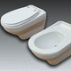 wall-hung toilet / ceramic / not specified / home