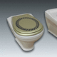 close coupled toilet / floor-standing / ceramic / home