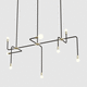traditional chandelier / glass / aluminum / powder-coated steel