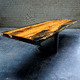 wooden table top / epoxy resin / customizable / commercial