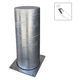 security bollard / access control / stainless steel / galvanized iron