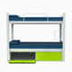 bunk bed / single / contemporary / with storage