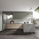 contemporary kitchen / MDF / PVC / island