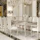 classic dining table / lacquered wood / rectangular / extending