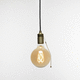 pendant lamp / brass / contemporary / corded
