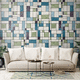 ceramic tile / polished / indoor / living room