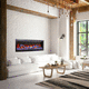 electric fireplace / wall / contemporary / closed hearth