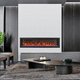 electric fireplace / wall / contemporary / closed hearth