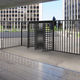 security turnstile / metal / for public building