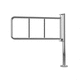 half-height turnstile / stainless steel / for public buildings