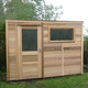 wooden garden shed / red cedar / Douglas fir / treated fir