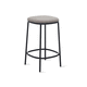 contemporary bar stool / wood veneer / fabric / metal base