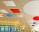 ceiling acoustic panel / for false ceiling / fabric / square